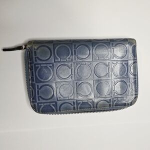 Salvatore Ferragamo Light Blue Leather Wallet